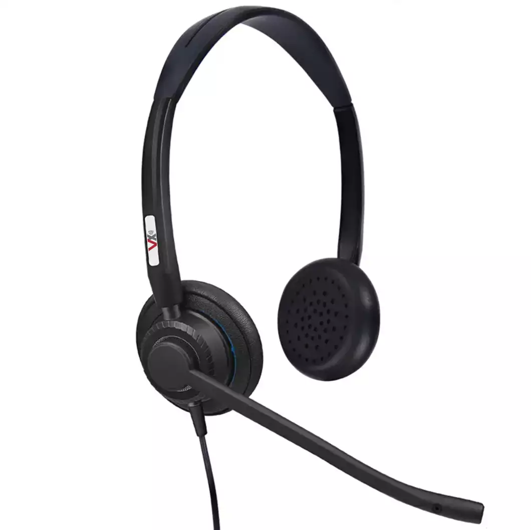 VoiceXpert VXH-700DQ — Проводная QD-гарнитура (QD-Plantronics, 2 динамика),  аналог Plantronics EncorePro HW520 - voicexpert.ru