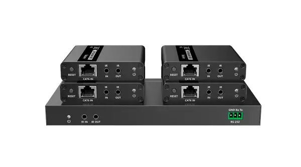 Lenkeng LKV724P — Удлинитель-разветвитель 1×4 HDMI по витой паре, FullHD, до 70 м