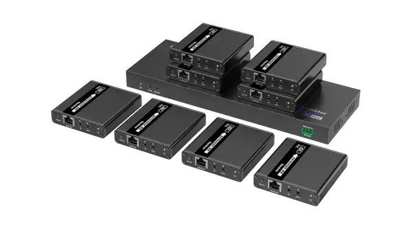 Lenkeng LKV728P — Удлинитель-разветвитель 1×8 HDMI по витой паре, FullHD, до 70 м