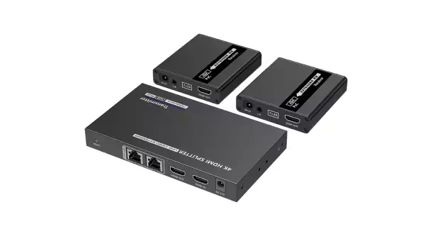 Lenkeng LKV722P — Удлинитель-разветвитель 1×2 HDMI по витой паре, FullHD, до 70 м
