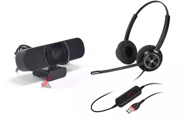 VoiceXpert VXV-110-KIT1 - комплект для персональной конференцсвязи (вебкамера VXV-110-UMS + гарнитура VXH-300D)
