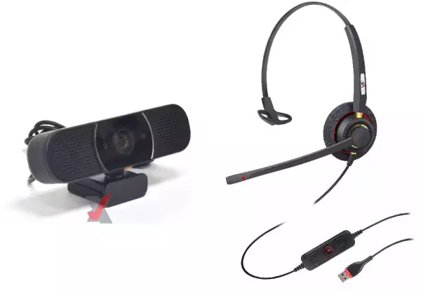 VoiceXpert VXV-110-KIT2 - комплект для персональной конференцсвязи (вебкамера VXV-110-UMS + гарнитура VXH-500)