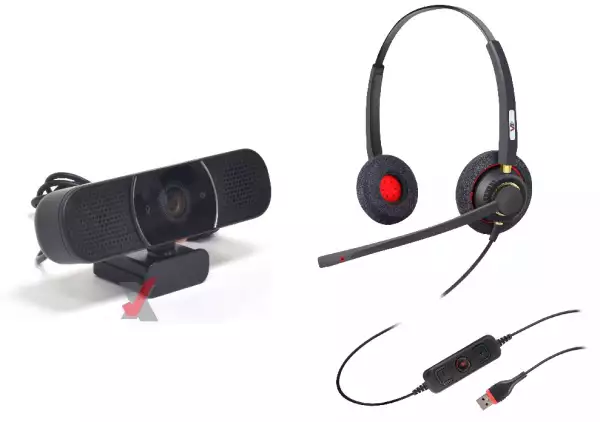 VoiceXpert VXV-110-KIT3 - комплект для персональной конференцсвязи (вебкамера VXV-110-UMS + гарнитура VXH-500D)