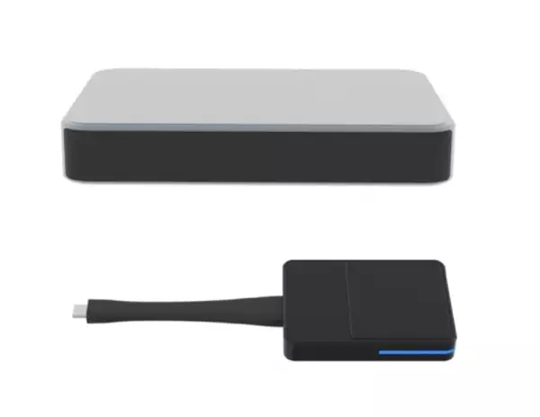 VoiceXpert VXV-530-BYOM - коммутационный хаб для AV-комплектов. Беспроводной передатчик контента с ноутбука. Интерфейсы: USBx2, HDMI, LAN, Audio, DC in.