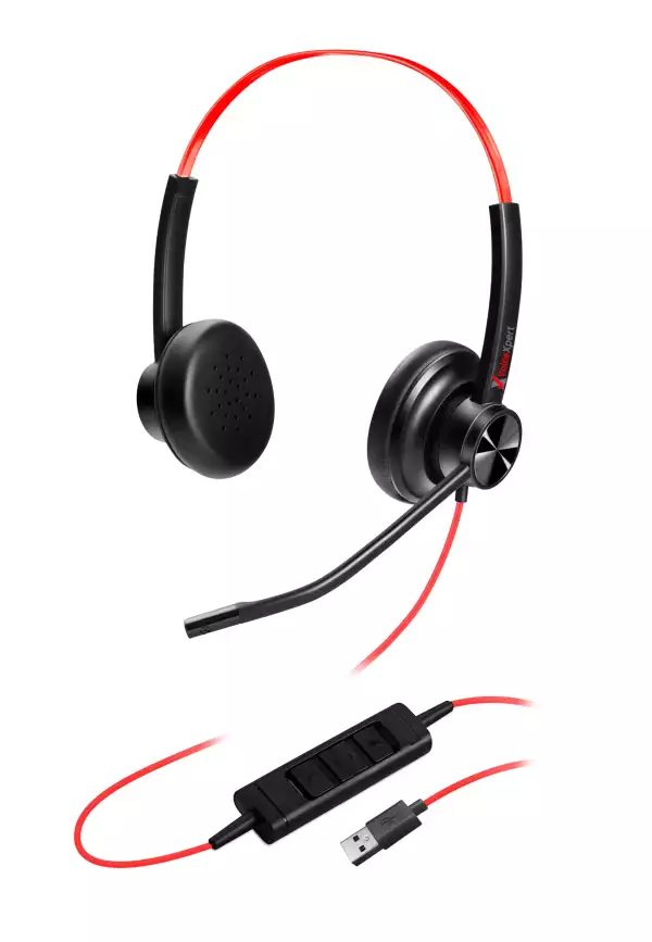 VoiceXpert VXH-400D — Проводная USB-гарнитура (2 динамика, регулировка громкости, Mute)